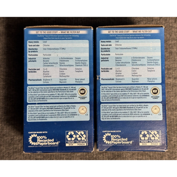 BRITA FR-200 Chrome 4-Month Replacement Faucet Filter - 2 Pack - Picture 3 of 7